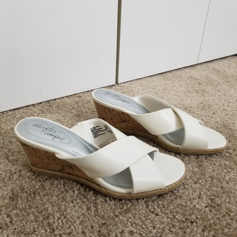 White Cork Wedges